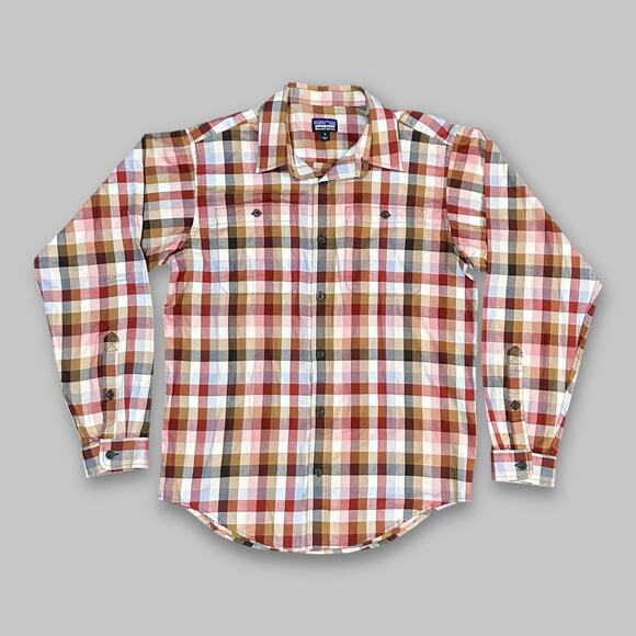 Patagonia Organic Cotton Plaid Long Sleeve Button-Up Shirt - Men’s Small - Picture 1 of 4